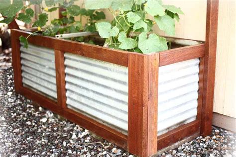 how to build a planter box with corrugated metal|corrugated metal garden beds.